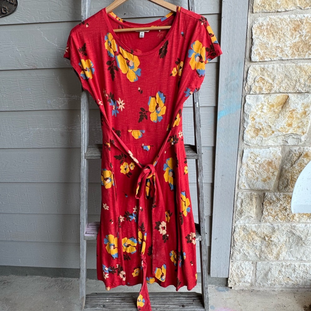 Toad&Co deep autumn wrap dress